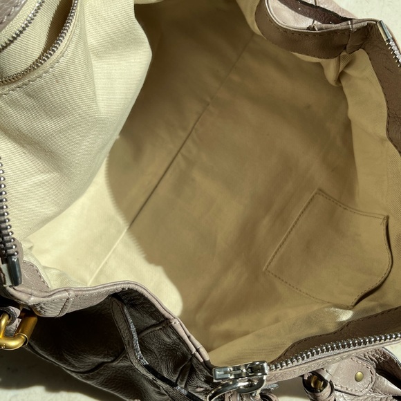 Chloe Paddington Rare Taupe Tote Handbag Satchel Lock Key Gold - Picture 7 of 16